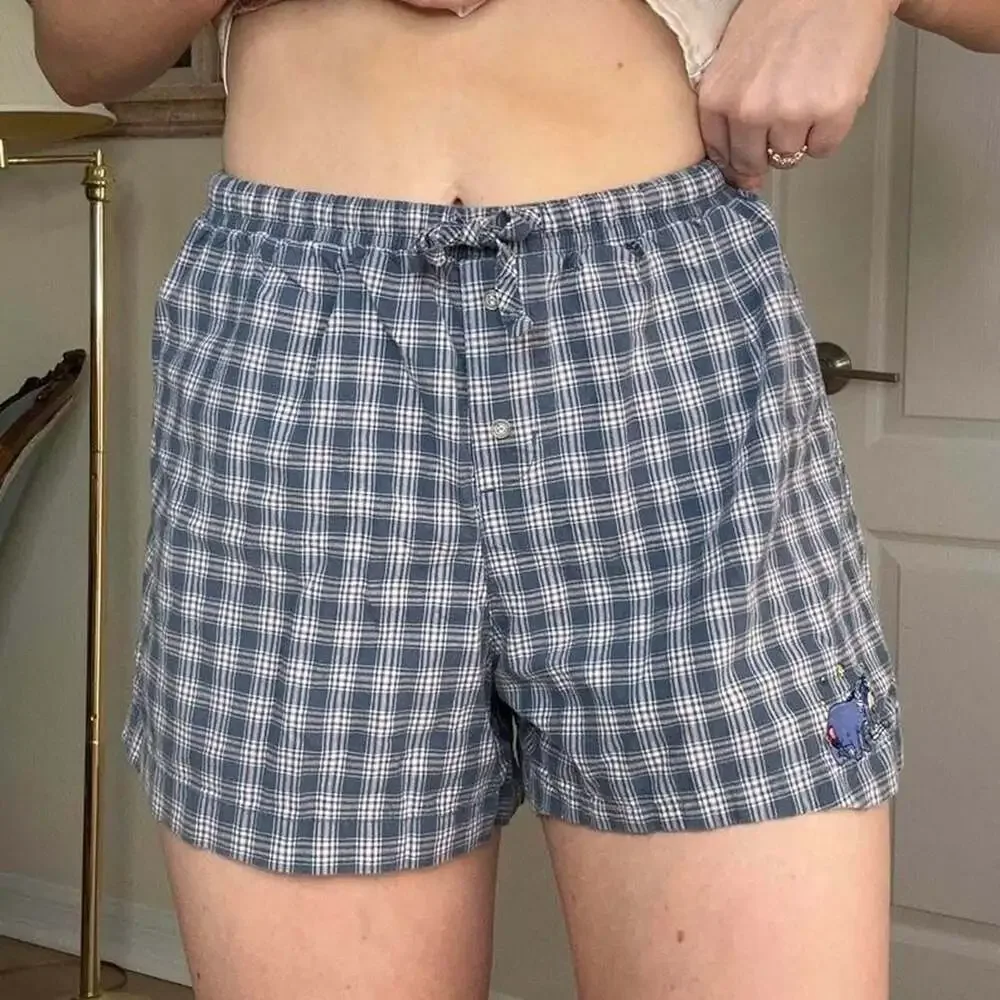 Disney Store Eeyore Plaid Lounge Shorts - Picture 4 of 7